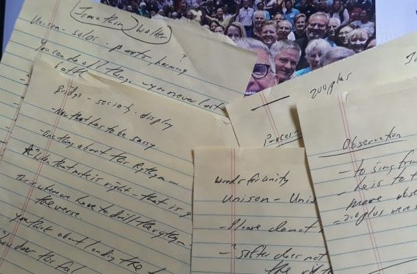 Notes from choir
