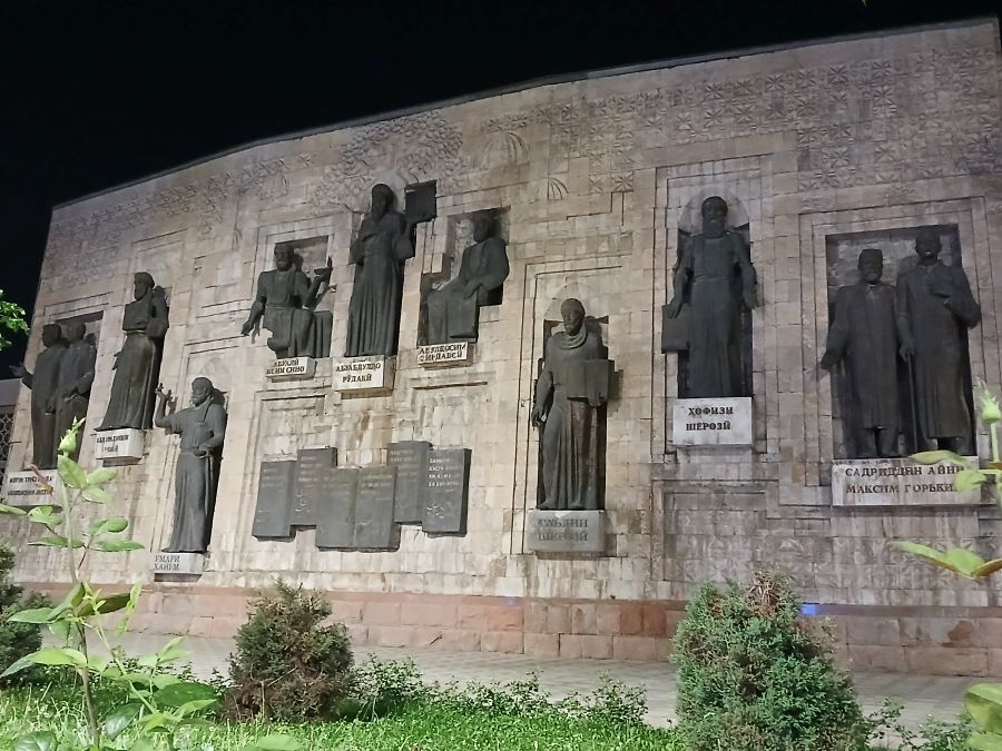 Tajik poets at night
