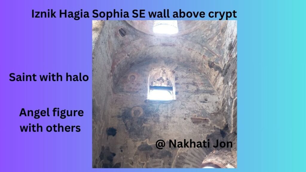 Angel figure on the SE wall of Hagia Sophia in ancient Nicaea.
