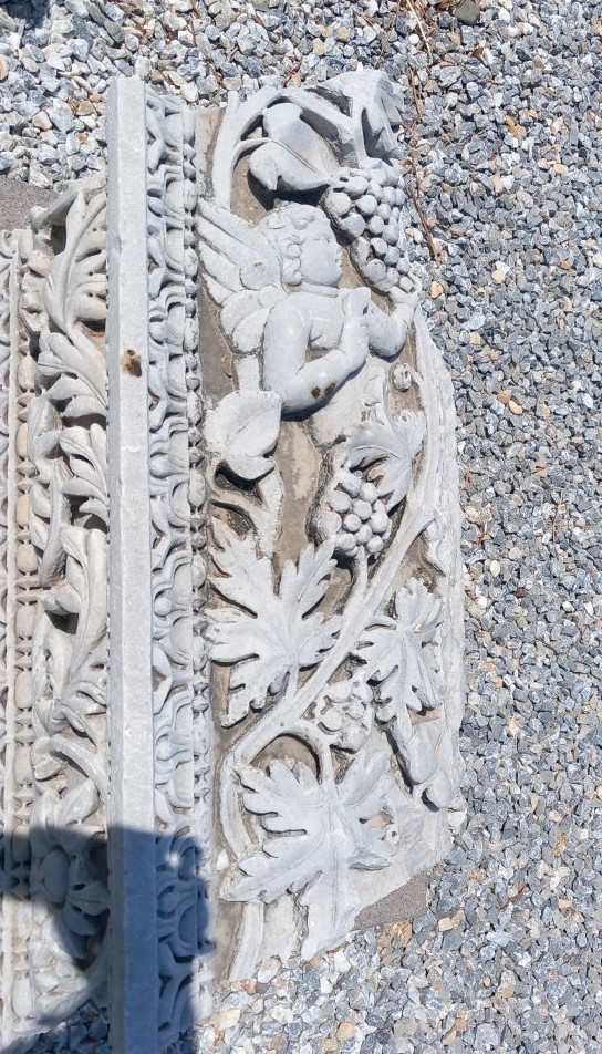 Carved angel in marble from a Nicene church