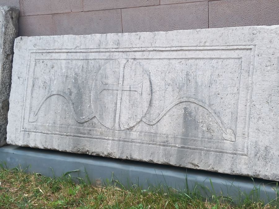 Cross on a Byzantine sarcophagus